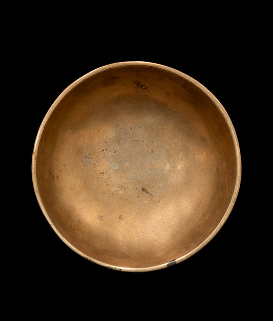 Antique Manipuri Singing Bowl E4 322Hz 5.25" A16123