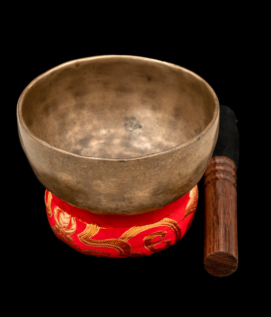 Antique Cup Thadobati Singing Bowl A#4 471Hz 4.75" A16149