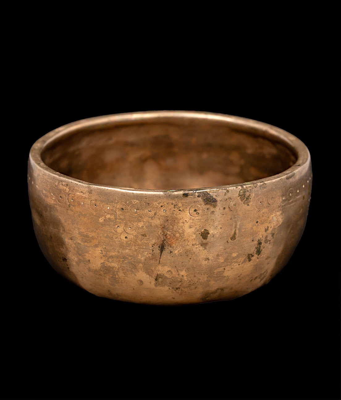 Antique Void Singing Bowl F5 712Hz 4 1/4" A16162