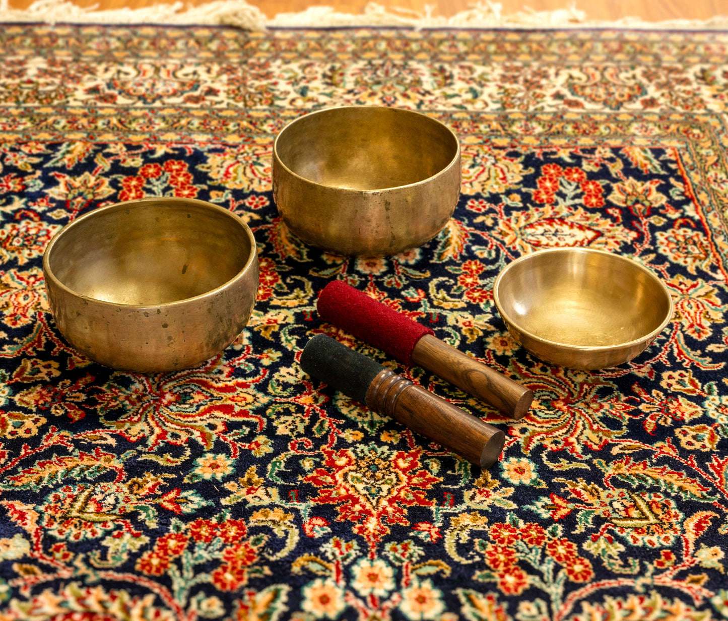 Antique Singing Bowl Set - A3 Major Triad - AS16488
