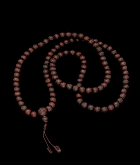 Bodhi Seed Mala with Antique Phoenix Eye - TM010
