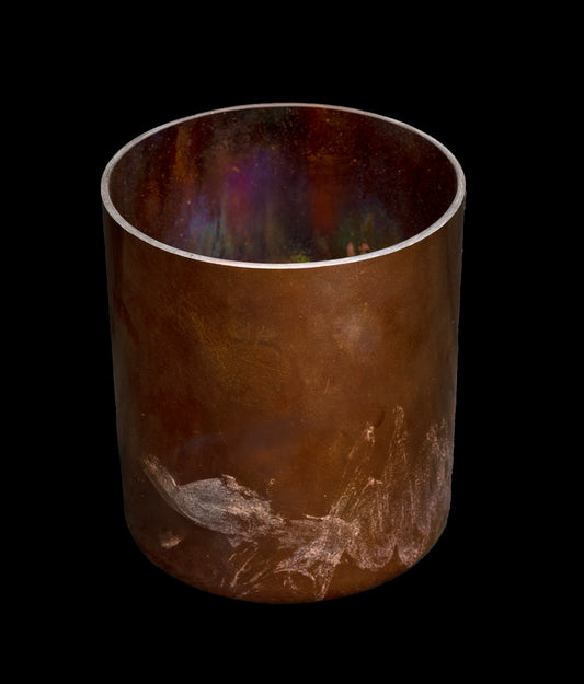 Alchemy Crystal Singing Bowl - Azeztulite, Tibetan Quartz Copper, Platinum (Inside) Bowl - A4 446Hz 6" C16256