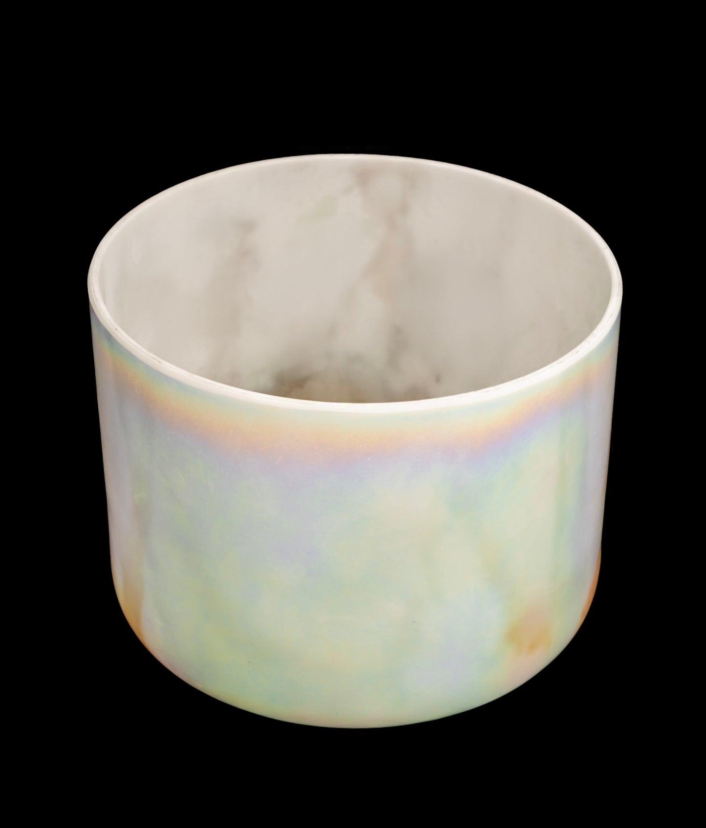 Alchemy Crystal Singing Bowl - Mt. Shasta Serpentine, Sedona Red Rock Platinum - F4 351Hz 8" C16259