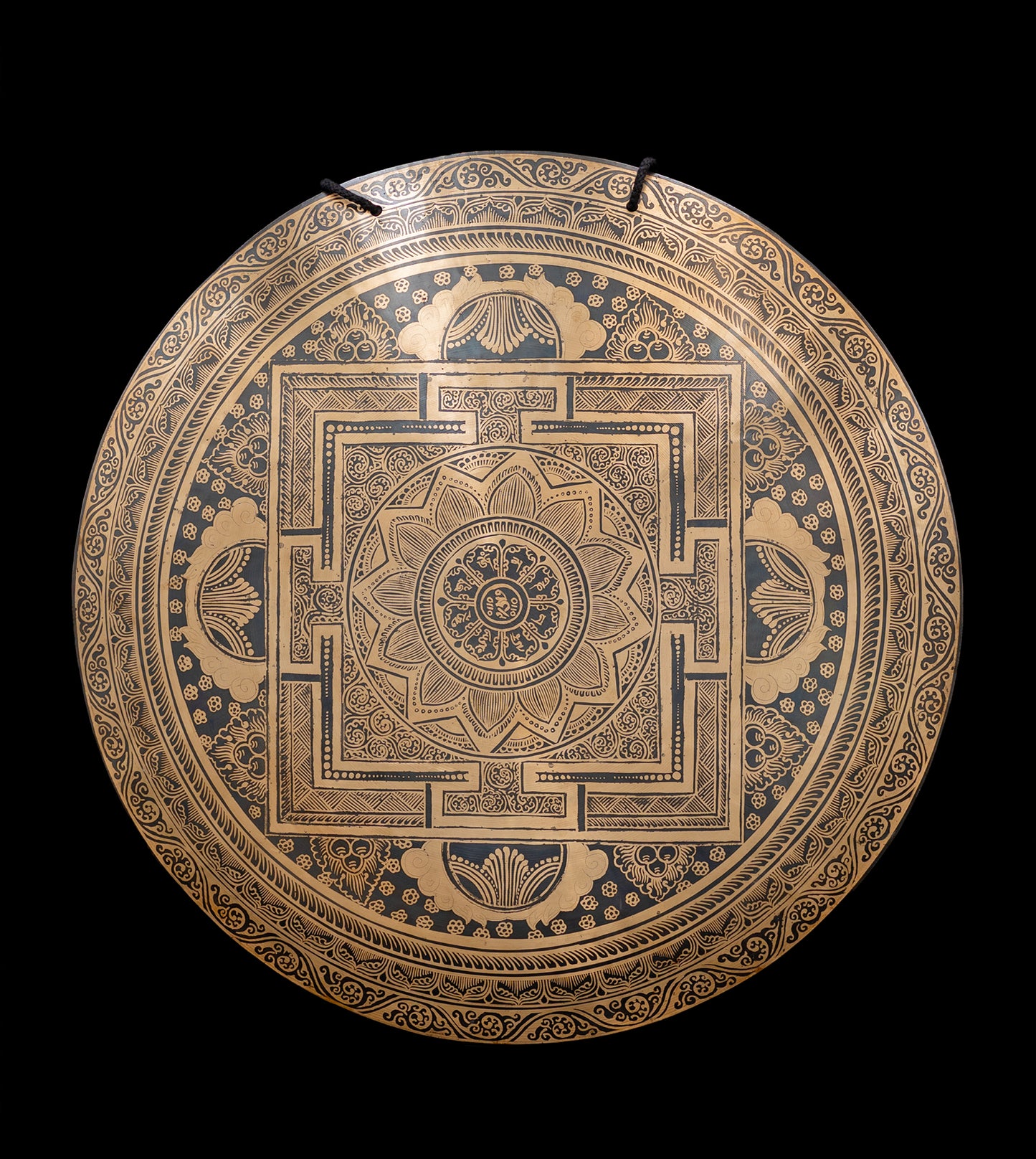Tibetan Sacred Gong with Mandala C2 64Hz - 21" 2.5 mm G16276