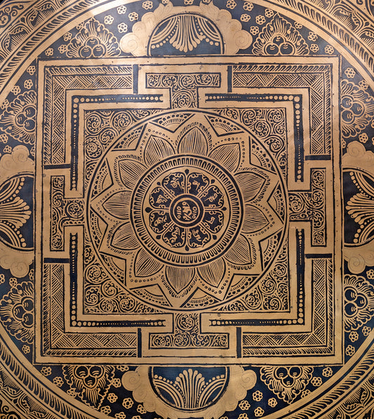 Tibetan Sacred Gong with Mandala C2 64Hz - 21" 2.5 mm G16276