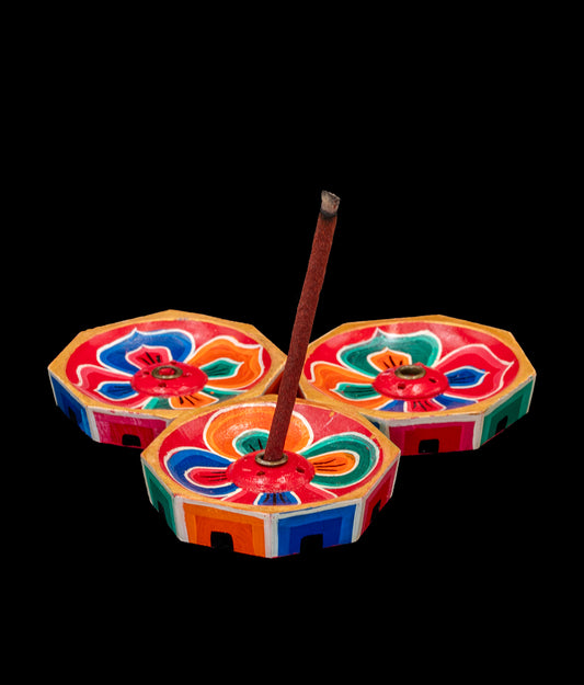 Tibetan Lotus Incense Holder (2.5x2.5")