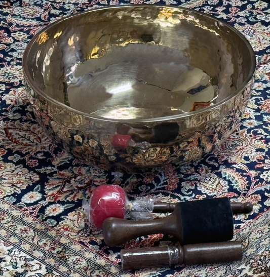 New Large Singing Bowl (Jambati) - D2 72Hz 17.25" - N15955