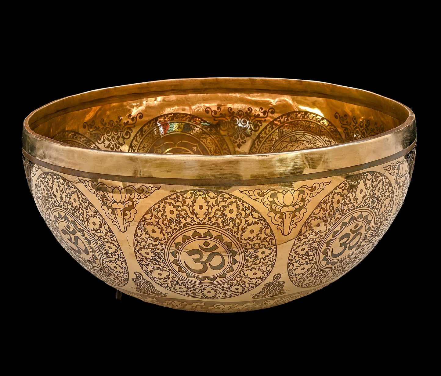 Etched Cosmic Map Singing Bowl B2 122Hz 12" N16223