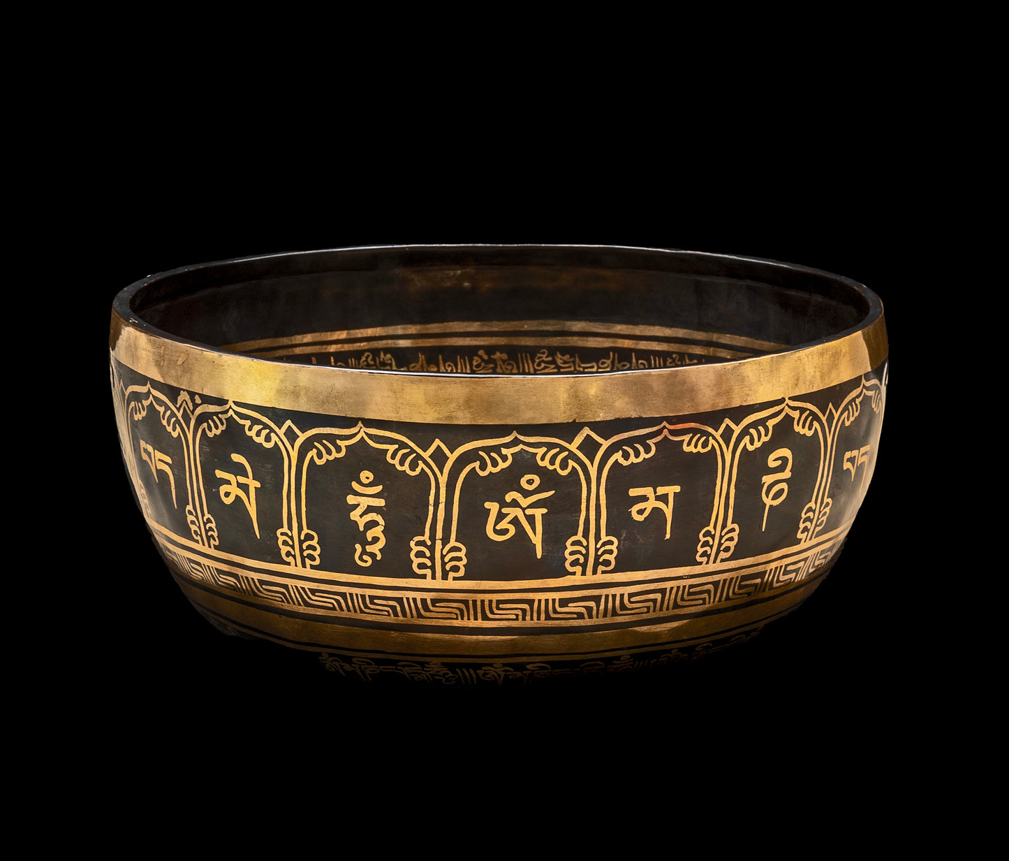 New Jambati Black Painted Chakra Singing Bowl A# 116Hz (Near Concert Pitch) 10.75" N16238