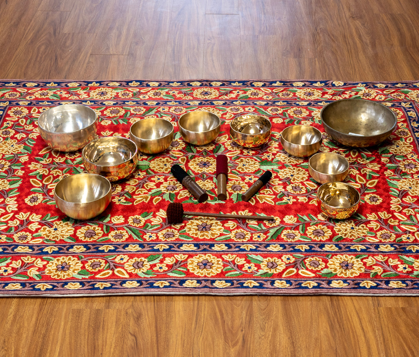 Hybrid Diatonic Singing Bowl Set - C4 Scale with 3rd Octave Bass Bowls - NS15870