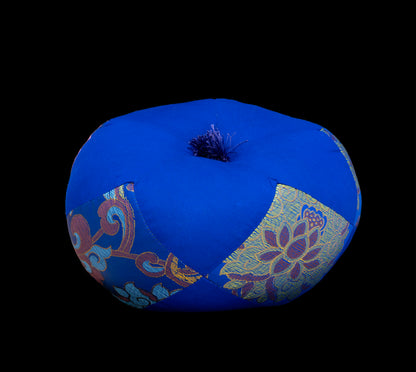 Handcrafted Singing Bowl Cushion with Tassel - Royal Blue