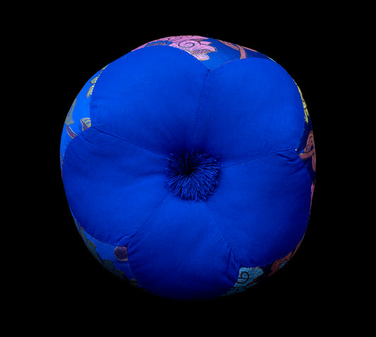 Handcrafted Singing Bowl Cushion with Tassel - Royal Blue
