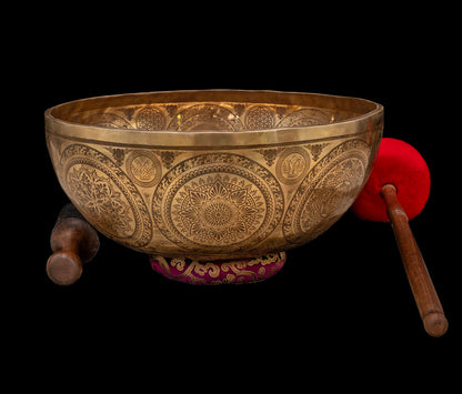 Tibetan Etched Grounding Foot Bowl A1 (NCP) 55Hz 20" FB16265