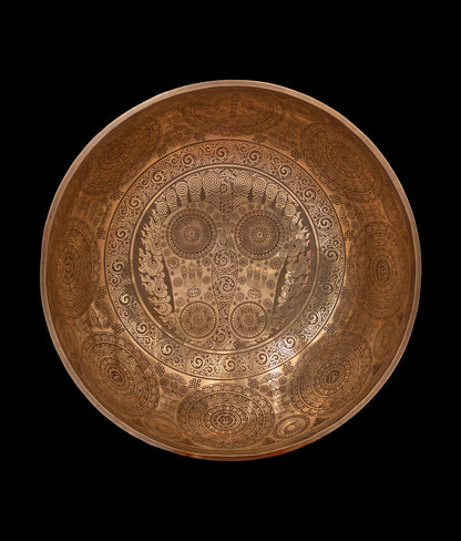 Tibetan Etched Grounding Foot Bowl F#1 46Hz 20" FB16268