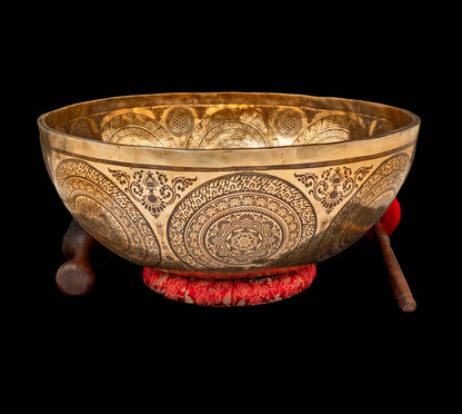 Tibetan Etched Grounding Foot Bowl G1 49Hz (NCP) 20" FB16275