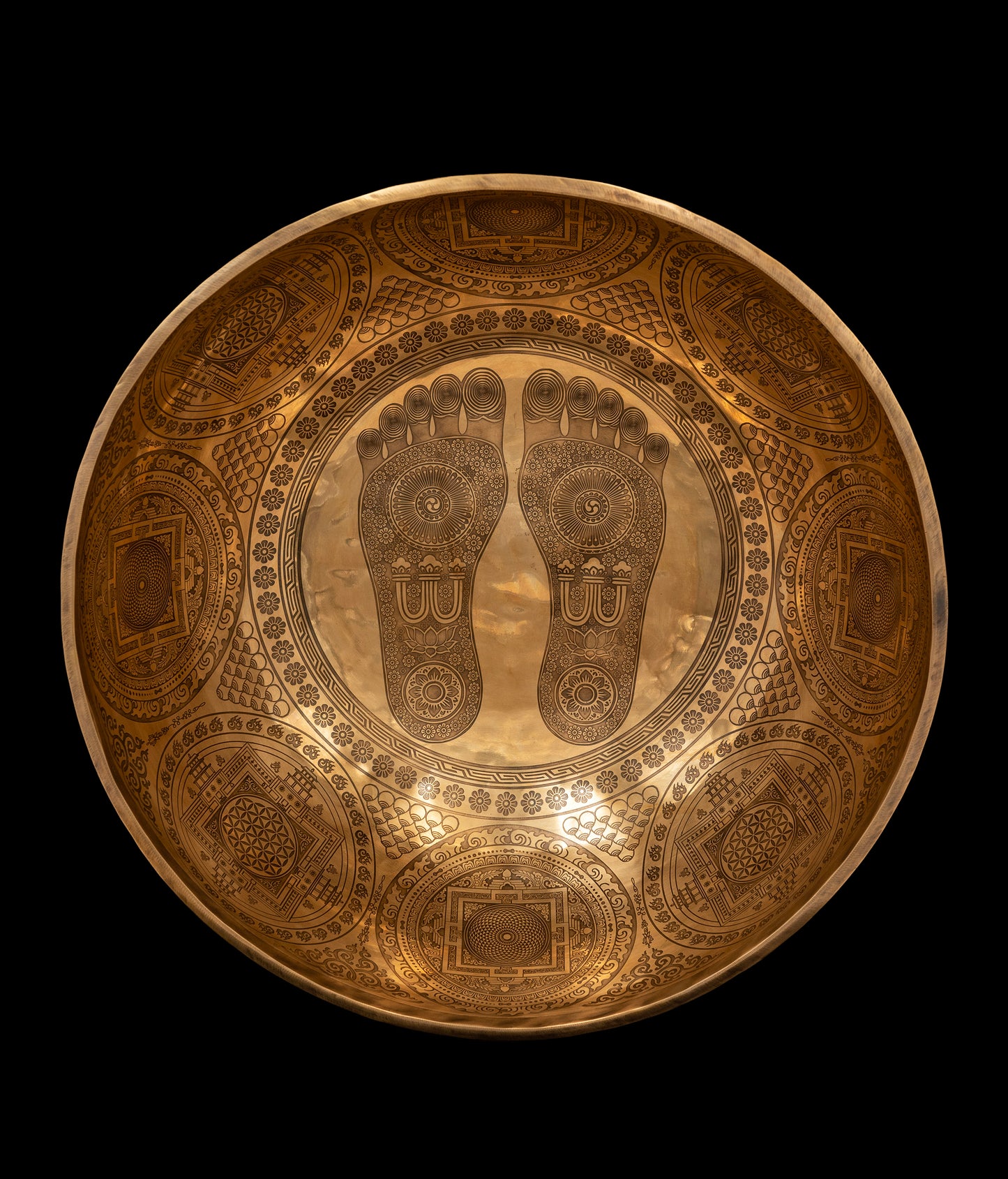 Tibetan Etched Grounding Foot Bowl G#1 51Hz 19 3/4" FB16357
