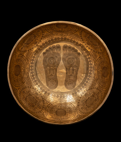 Tibetan Etched Grounding Foot Bowl G#1 51Hz 19 3/4" FB16357
