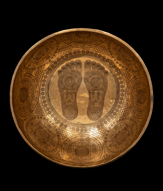 Tibetan Etched Grounding Foot Bowl G#1 51Hz 19 3/4" FB16357