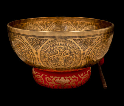 Tibetan Etched Grounding Foot Bowl G#1 51Hz 19 3/4" FB16357