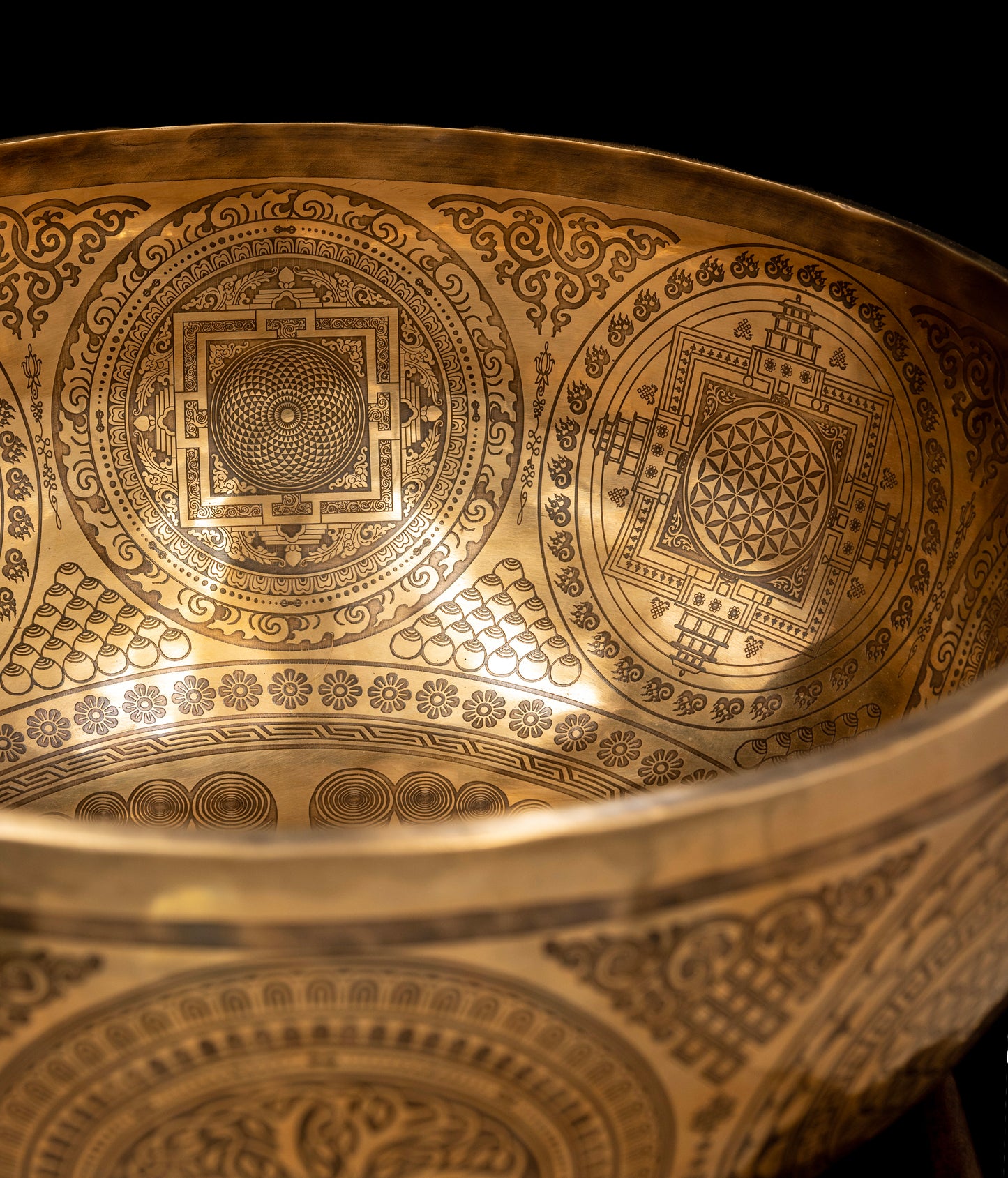 Tibetan Etched Grounding Foot Bowl G#1 51Hz 19 3/4" FB16357