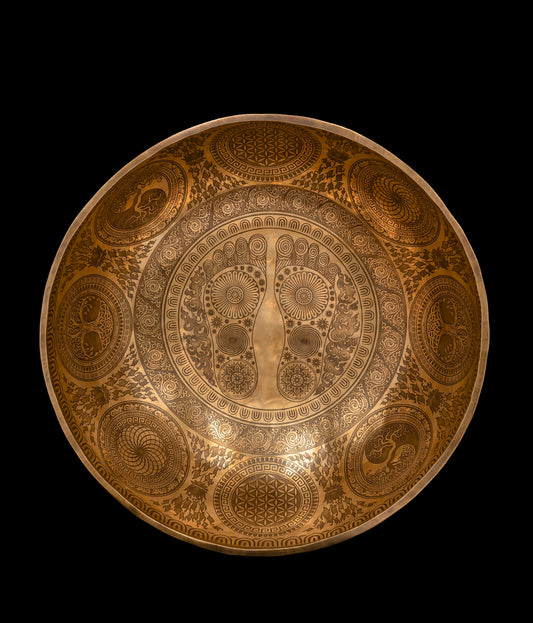 Tibetan Etched Grounding Foot Bowl G#1 51Hz 19 3/4" FB16359