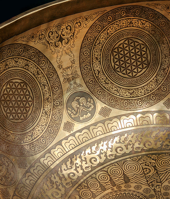 Tibetan Etched Grounding Foot Bowl