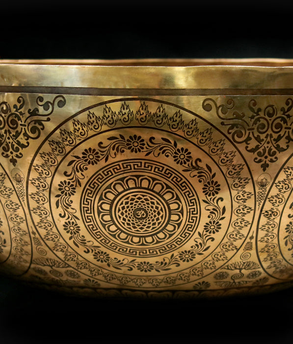 Tibetan Etched Grounding Foot Bowl