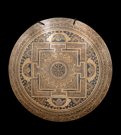 Tibetan Sacred Gong with Mandala C2 64Hz - 21" 2.5 mm G16276