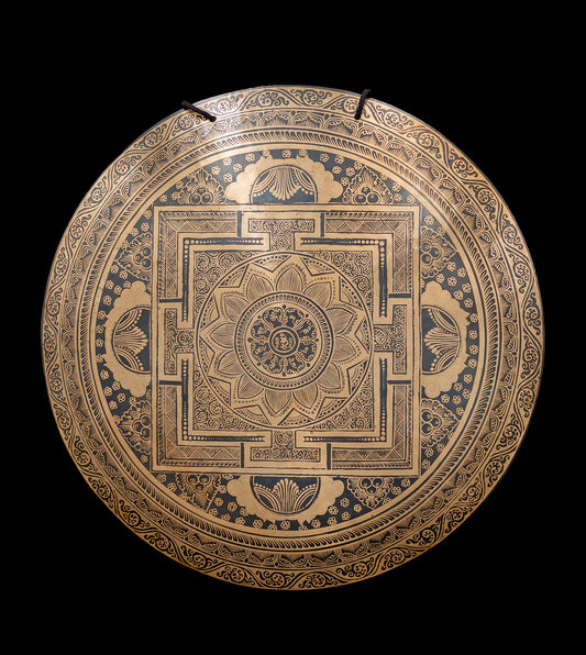 Tibetan Sacred Gong with Mandala C2 64Hz - 21" 2.5 mm G16276