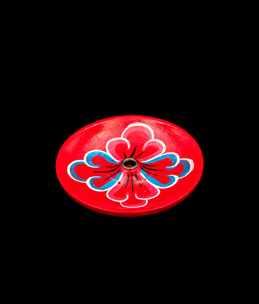 Tibetan Floral Incense Holder (2.8")