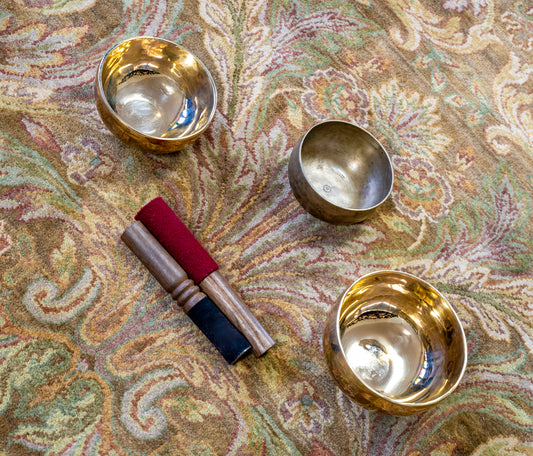 Hybrid D4 Major Triad Singing Bowl Cup Set (D, F, A) - NS16532