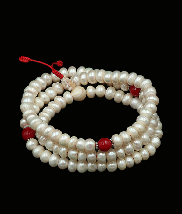 Coral Pearl Mala