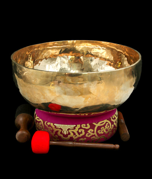 New Large Singing Bowl (Jambati) - A# 59Hz 18.25" - N15953