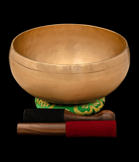 New Release: Satin Gold Finish Tara Singing Bowl C2 65Hz 10 1/2" N16528