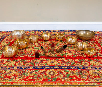 Hybrid Diatonic Singing Bowl Set - C4 Scale with 3rd Octave Bass Bowls - NS15870