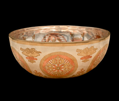 Silver Shakyamuni Buddha Etched Singing Bowl D#3 154Hz 9 1/4" S16352