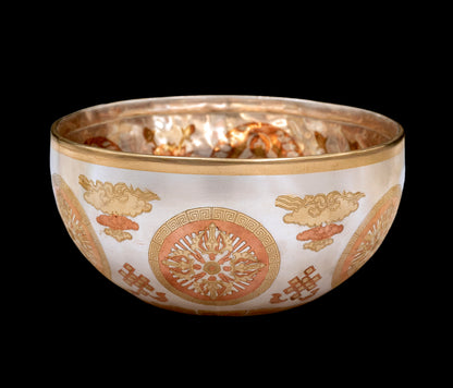 New Silver Etched Buddha Singing Bowl G#3 207Hz (NCP) S16353