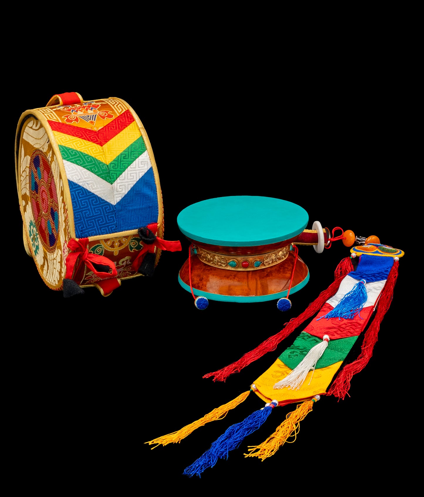 Bhutanese Wood Damaru - Large